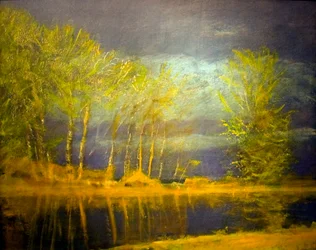 Lichter im April Frühlingssturm